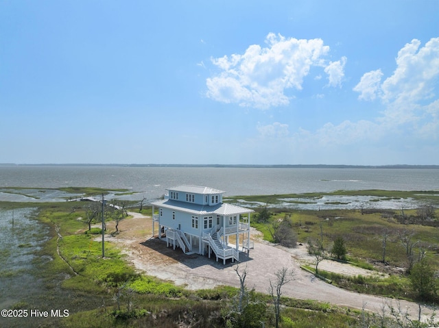 316 Bettie Path Rd, Beaufort, NC 28516 - water view with stairs