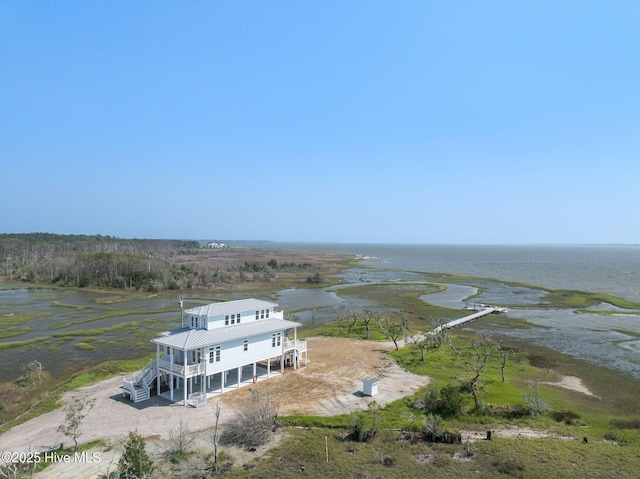 316 Bettie Path Rd, Beaufort, NC 28516 - aerial view of property and surrounding area featuring a large body of water