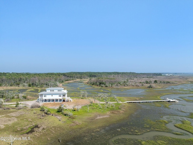 316 Bettie Path Rd, Beaufort, NC 28516 - aerial view of property and surrounding area with a nearby body of water