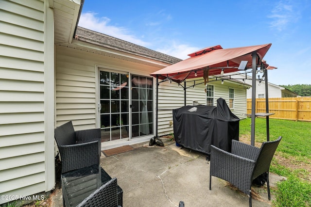 302 Fairmount Way, New Bern, NC 28562 - view of patio / terrace with grilling area and a gazebo