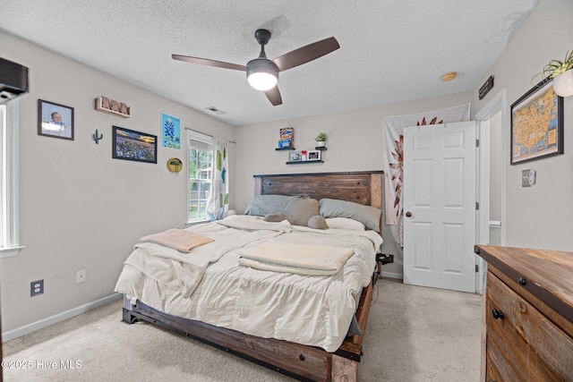 302 Fairmount Way, New Bern, NC 28562 - bedroom with a textured ceiling and ceiling fan