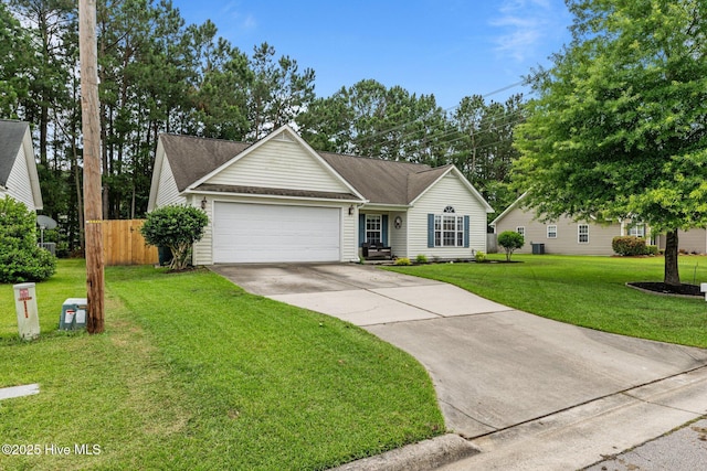 302 Fairmount Way, New Bern, NC 28562 - view of front of home with an attached garage and concrete driveway