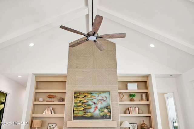 3810 River Park Way NE, Leland, NC 28451 - detailed view of a ceiling fan, recessed lighting, and built in shelves