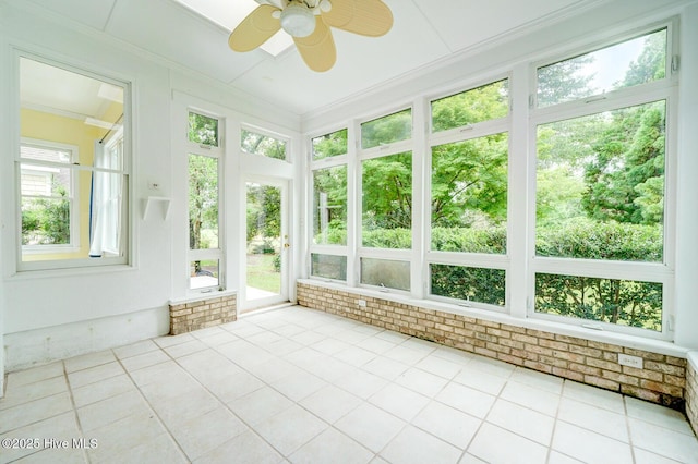 8500 Hammock Dunes Dr, Wilmington, NC 28411 - unfurnished sunroom featuring ornamental molding and tile patterned flooring