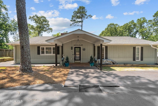 140 One Down St, Southern Pines, NC 28387 - ranch-style home with a shingled roof
