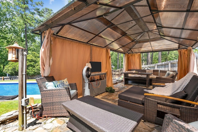 140 One Down St, Southern Pines, NC 28387 - view of patio / terrace with a gazebo and outdoor lounge area