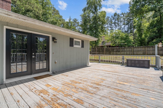 140 One Down St, Southern Pines, NC 28387 - wooden deck featuring french doors