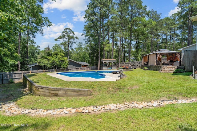 140 One Down St, Southern Pines, NC 28387 - view of pool with a gazebo and view of scattered trees