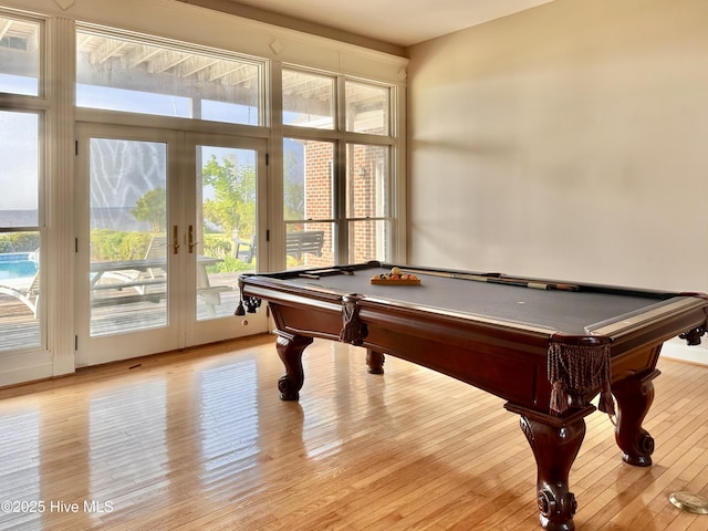 141 Baybreeze Dr, Shiloh, NC 27974 - rec room with french doors, billiards table, and healthy amount of natural light
