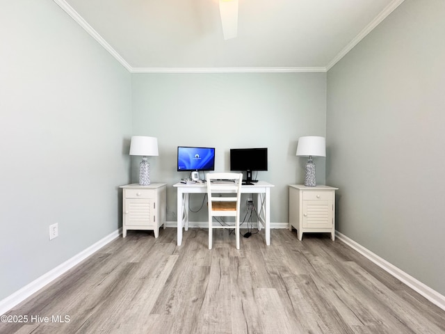 702 Carolina Beach Ave N Unit 3A, Carolina Beach, NC 28428 - office with wood finished floors and ornamental molding
