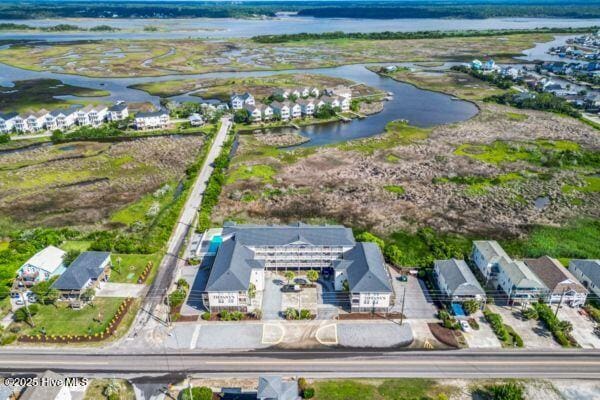 1505 N New River Dr Unit 210, Surf City, NC 28445 - aerial overview of property's location featuring a nearby body of water