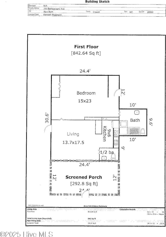 215C Battleground Ave, New Bern, NC 28560 - view of floor plan / room layout
