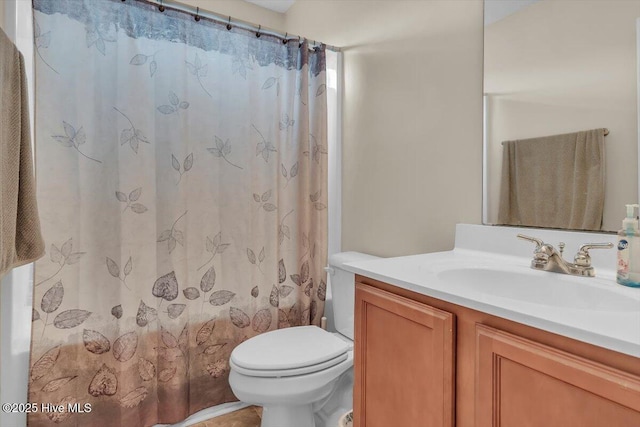 136 Van Riggs Rd, Hubert, NC 28539 - bathroom with vanity and a shower with curtain