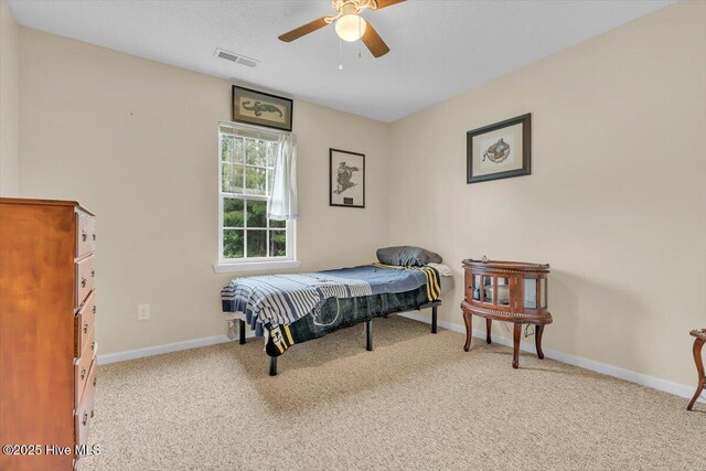 136 Van Riggs Rd, Hubert, NC 28539 - bedroom featuring carpet and a ceiling fan