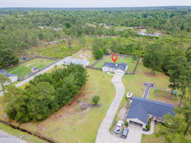 136 Van Riggs Rd, Hubert, NC 28539 - aerial view of property's location featuring a heavily wooded area
