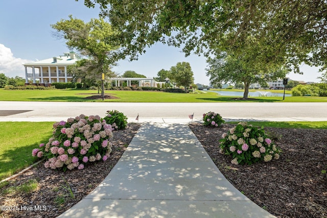 520 Cannonsgate Dr, Newport, NC 28570 - view of green lawn with a water view