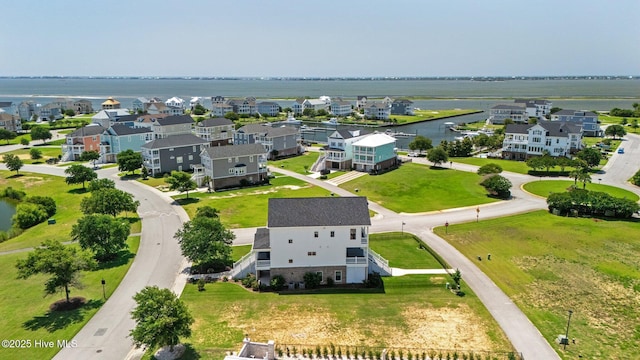 520 Cannonsgate Dr, Newport, NC 28570 - aerial perspective of suburban area featuring a large body of water