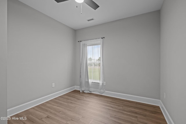 520 Cannonsgate Dr, Newport, NC 28570 - empty room with ceiling fan and wood finished floors