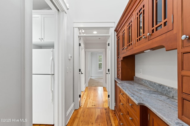 733 Legare Ln SW, Supply, NC 28462 - corridor featuring light wood-style floors and ornamental molding