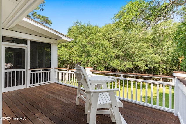 733 Legare Ln SW, Supply, NC 28462 - wooden deck with a sunroom and a yard