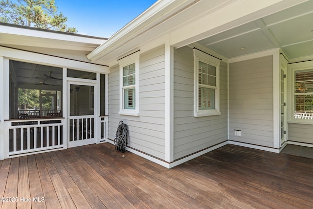 733 Legare Ln SW, Supply, NC 28462 - wooden deck featuring a sunroom