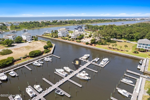 733 Legare Ln SW, Supply, NC 28462 - bird's eye view of a large body of water and a marina