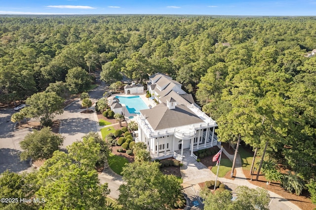 733 Legare Ln SW, Supply, NC 28462 - view from above of property with a forest and a pool area