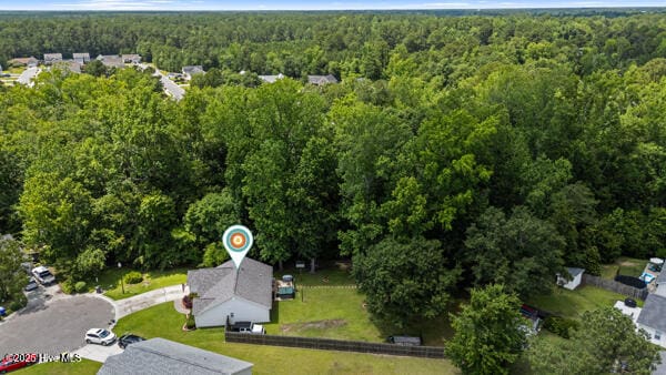 1135 Sunburst Way, Leland, NC 28451 - drone / aerial view of a heavily wooded area