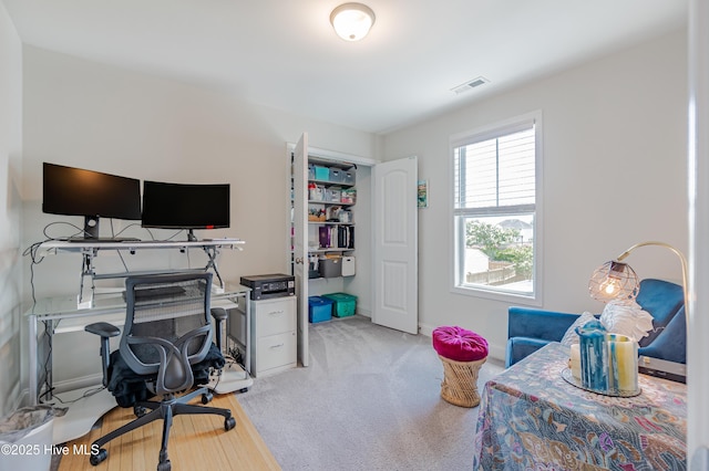 522 Heartwood Dr, Leland, NC 28479 - home office featuring carpet floors and baseboards