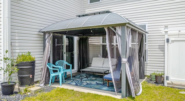 522 Heartwood Dr, Leland, NC 28479 - view of patio featuring a gazebo