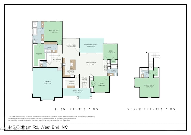 445 Oldham Rd, West End, NC 27376 - view of property floor plan