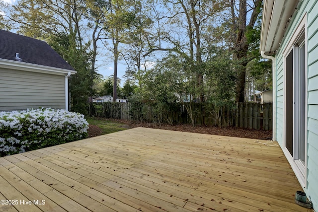 5622 Shell Road Village Dr, Wilmington, NC 28403 - wooden terrace with a fenced backyard