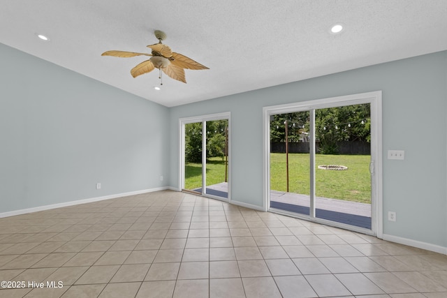 1001 Windgate Dr, Wilmington, NC 28412 - empty room with ceiling fan, baseboards, and recessed lighting