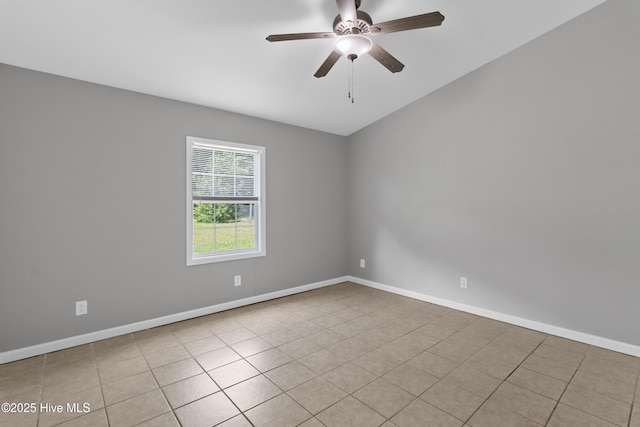 1001 Windgate Dr, Wilmington, NC 28412 - tiled empty room featuring a ceiling fan and baseboards