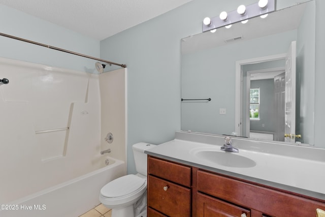 1001 Windgate Dr, Wilmington, NC 28412 - full bath with vanity, toilet, bathtub / shower combination, and tile patterned flooring