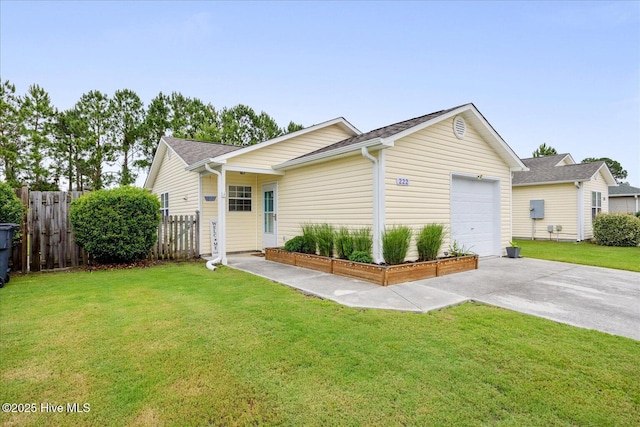 222 Bridgeton Ct, Wilmington, NC 28411 - single story home with concrete driveway, an attached garage, and roof with shingles