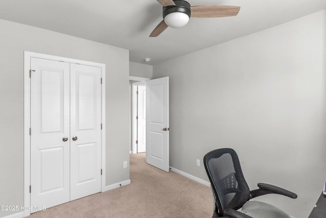 6751 Blacktip Ln, Wilmington, NC 28412 - office space with ceiling fan and light colored carpet