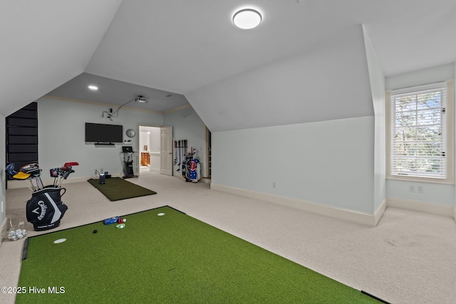 30 Spring Valley Ct, Pinehurst, NC 28374 - workout area with carpet floors and lofted ceiling