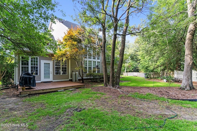 1505 Faulkenberry Rd, Wilmington, NC 28409 - view of yard featuring a deck
