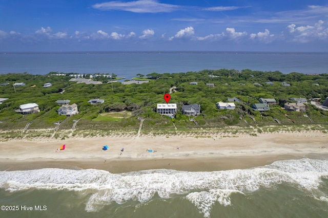 585 Forest Dunes Dr, Pine Knoll Shores, NC 28512 - aerial overview of property's location featuring extended coastline