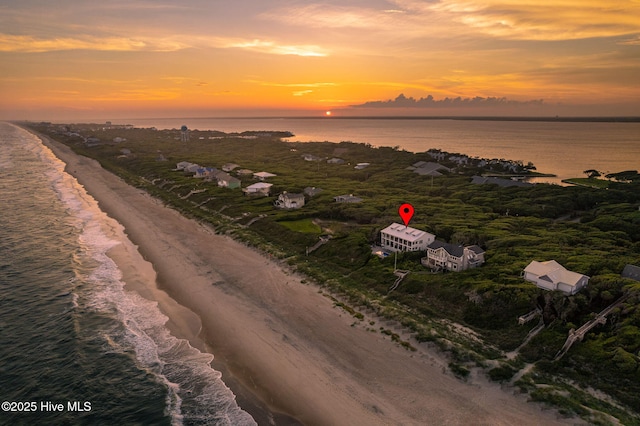 585 Forest Dunes Dr, Pine Knoll Shores, NC 28512 - aerial view at dusk of view of water and beach