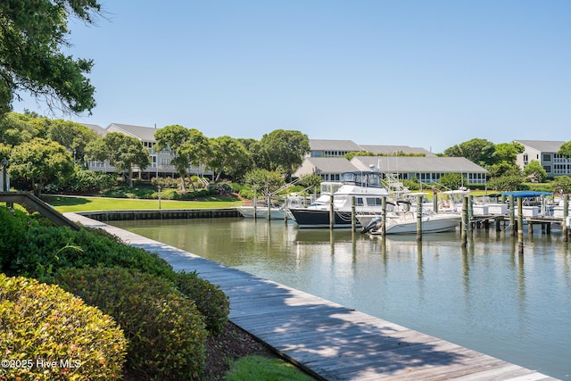 585 Forest Dunes Dr, Pine Knoll Shores, NC 28512 - dock area with a water view