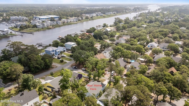 163 NE 31st St, Oak Island, NC 28465 - aerial view of residential area with a large body of water