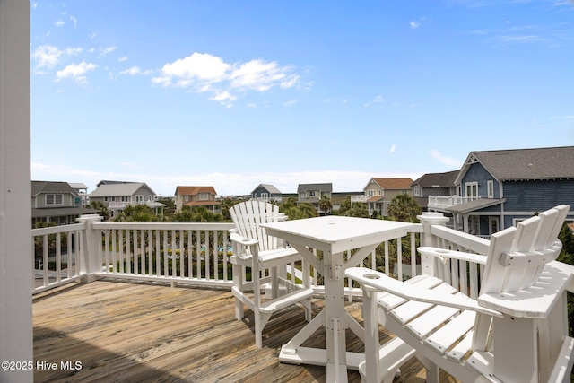 102 Seaside Ln, North Topsail Beach, NC 28460 - wooden deck with a residential view