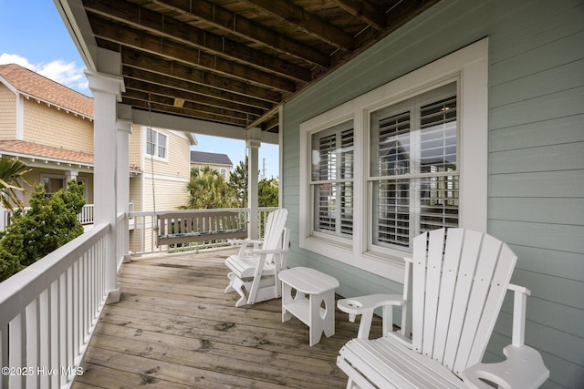 102 Seaside Ln, North Topsail Beach, NC 28460 - view of wooden terrace