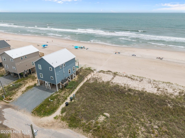 102 Seaside Ln, North Topsail Beach, NC 28460 - aerial view of waterfront with a beach