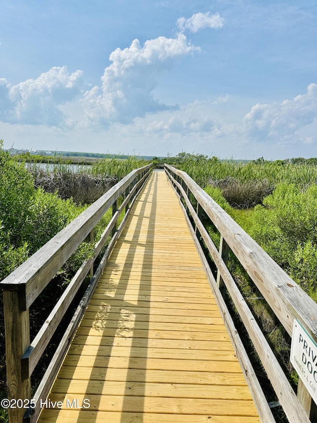 102 Seaside Ln, North Topsail Beach, NC 28460 - dock featuring a water view