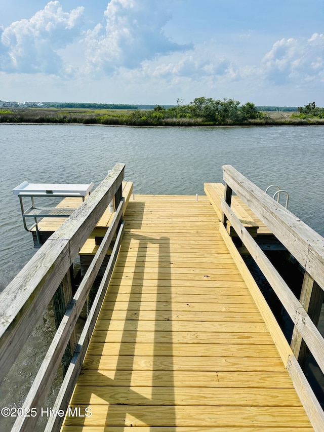 102 Seaside Ln, North Topsail Beach, NC 28460 - dock area featuring a water view