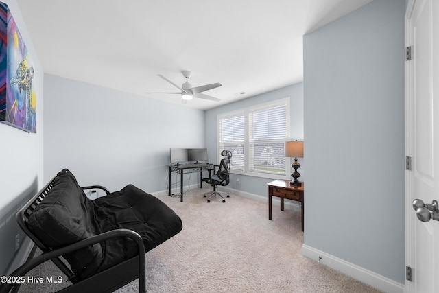 74 W Weatherbee Way, Hampstead, NC 28443 - carpeted office with ceiling fan and baseboards