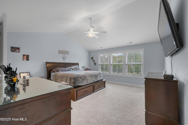 74 W Weatherbee Way, Hampstead, NC 28443 - bedroom with light carpet, baseboards, and a ceiling fan